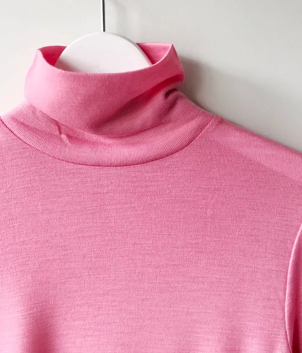 PHEENY/WOOL CIRCULAR RIB HIGH NECK(PINK)