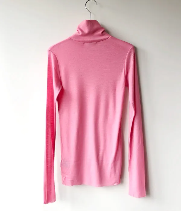 PHEENY/WOOL CIRCULAR RIB HIGH NECK(PINK)