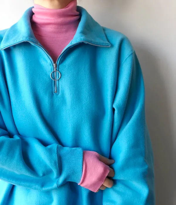 PHEENY/WOOL CIRCULAR RIB HIGH NECK(PINK)