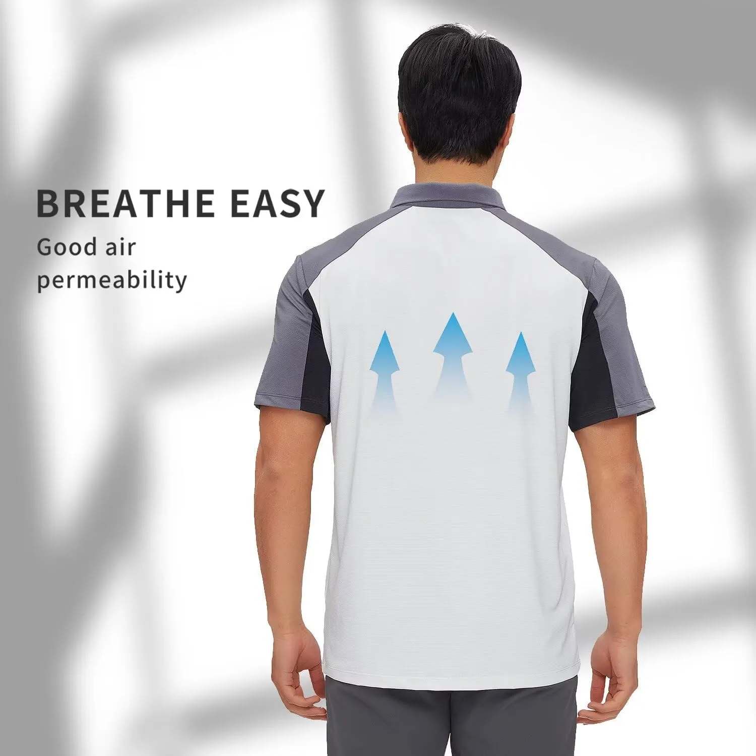 Polo Shirts for Men Quick Dry Golf Short Raglan Cool