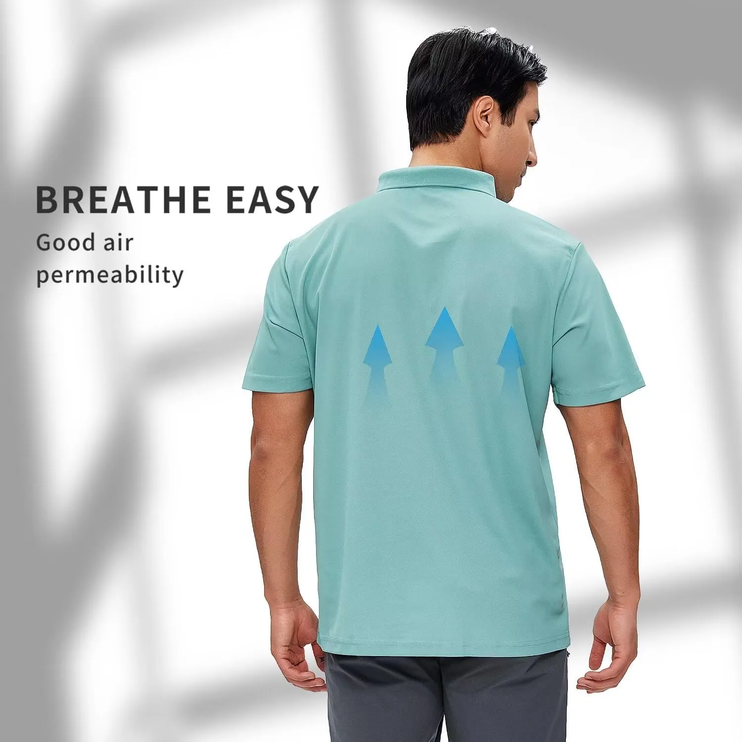 Polo Shirts for Men Quick Dry Golf Short Raglan Cool