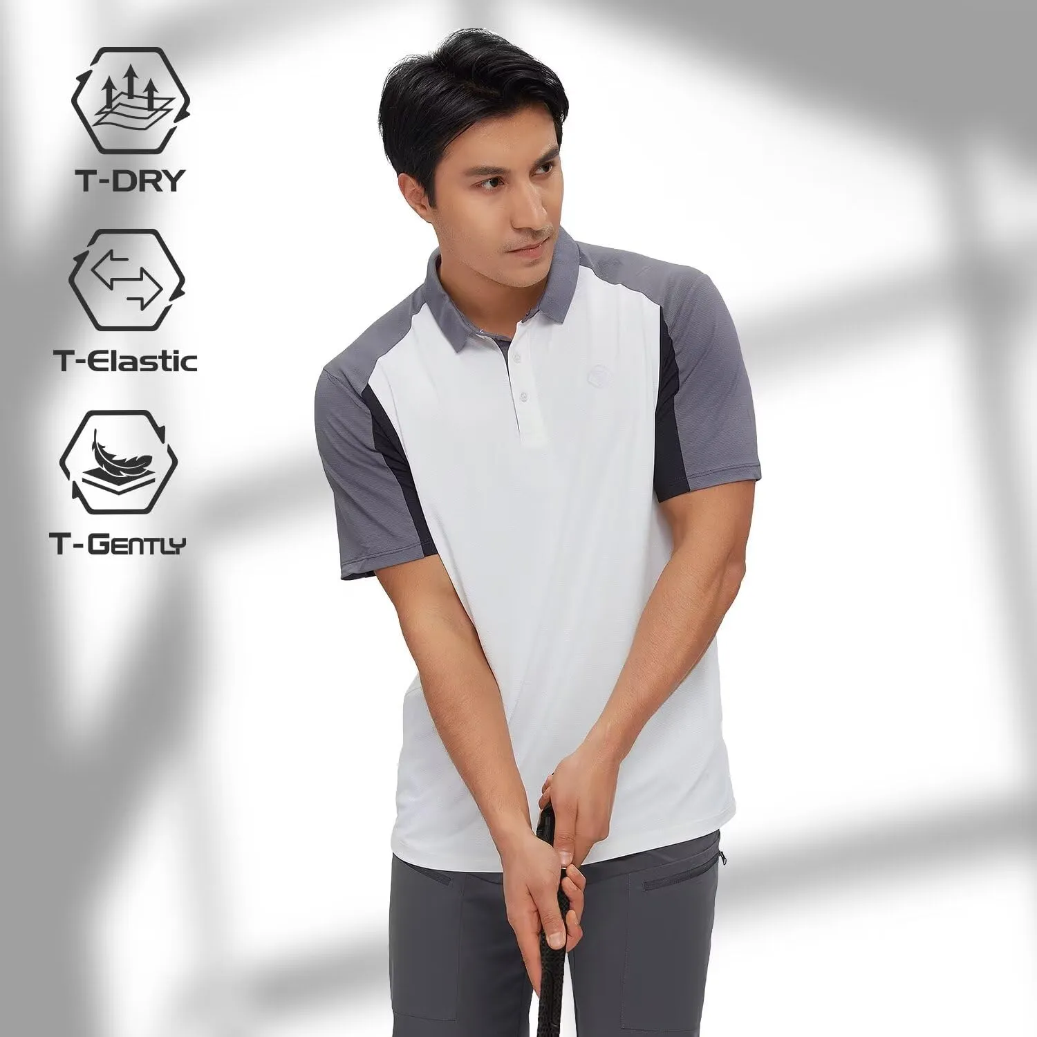 Polo Shirts for Men Quick Dry Golf Short Raglan Cool