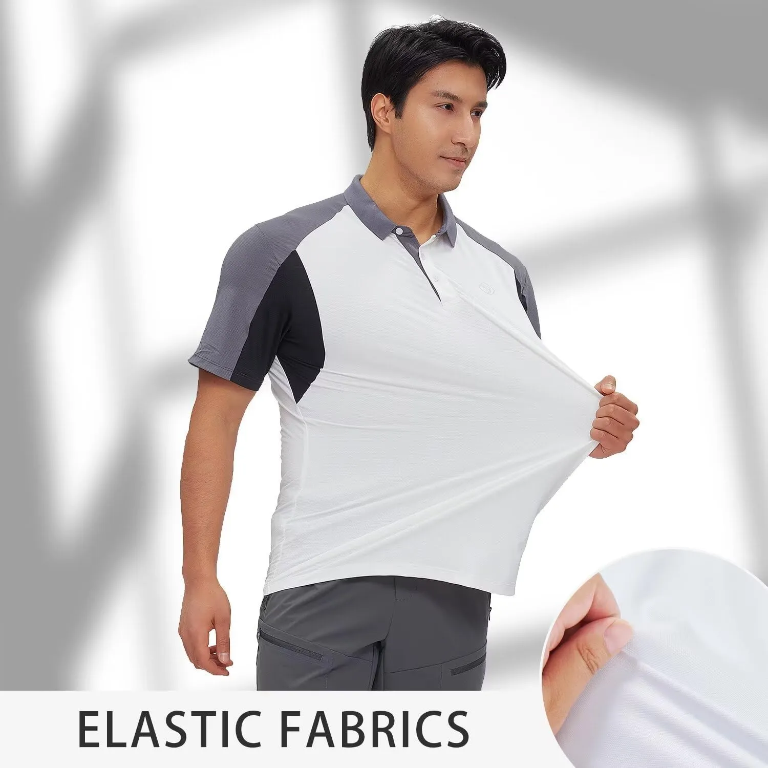 Polo Shirts for Men Quick Dry Golf Short Raglan Cool