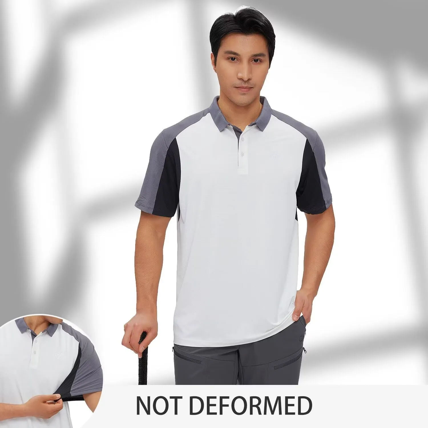 Polo Shirts for Men Quick Dry Golf Short Raglan Cool