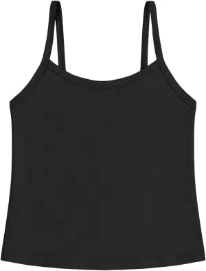 QBK 2T-12Years Girls Camisole Tank Tops Cotton Tagless Cami Sleeveless Spaghetti Undershirts for Gymnastics Dancewear