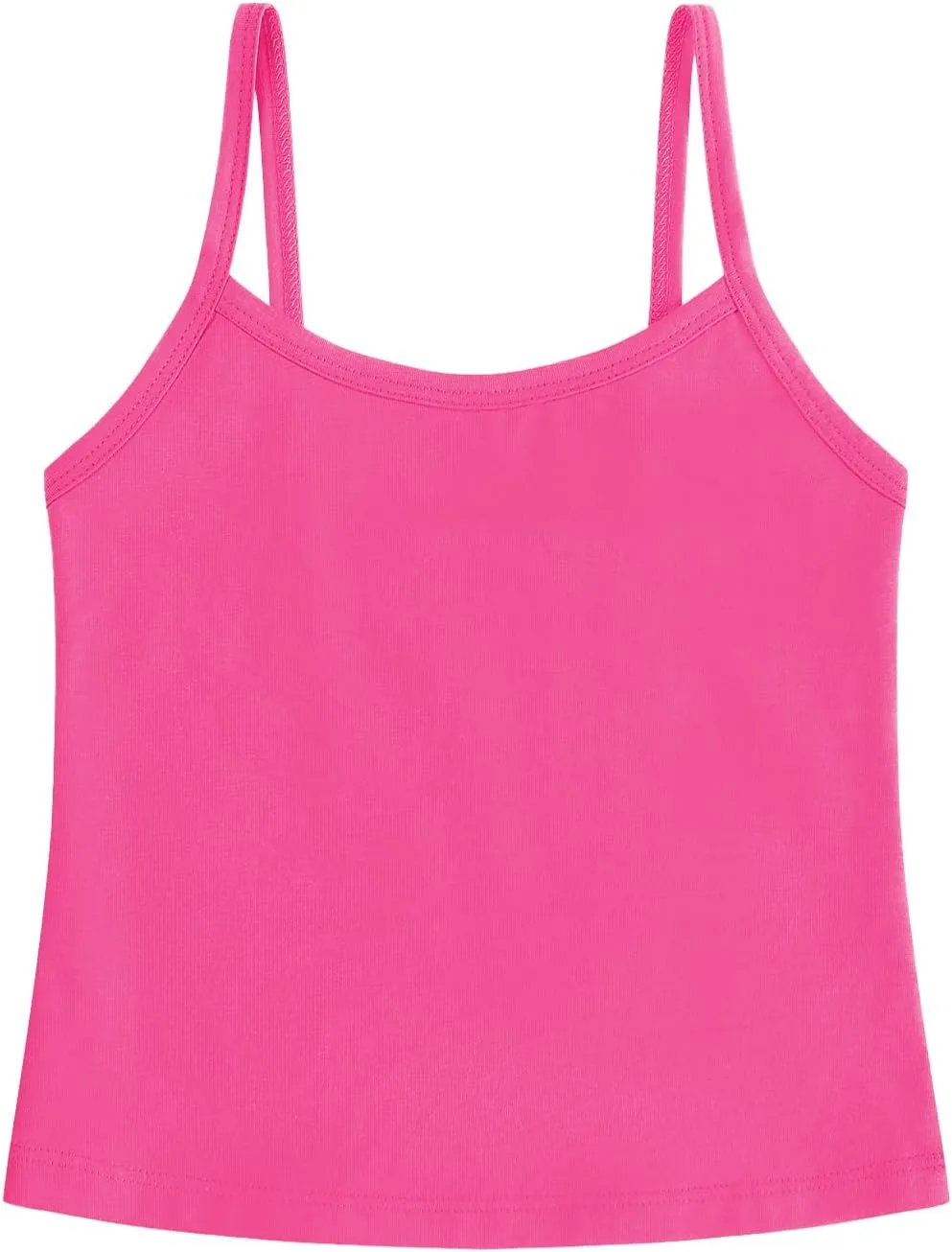 QBK 2T-12Years Girls Camisole Tank Tops Cotton Tagless Cami Sleeveless Spaghetti Undershirts for Gymnastics Dancewear