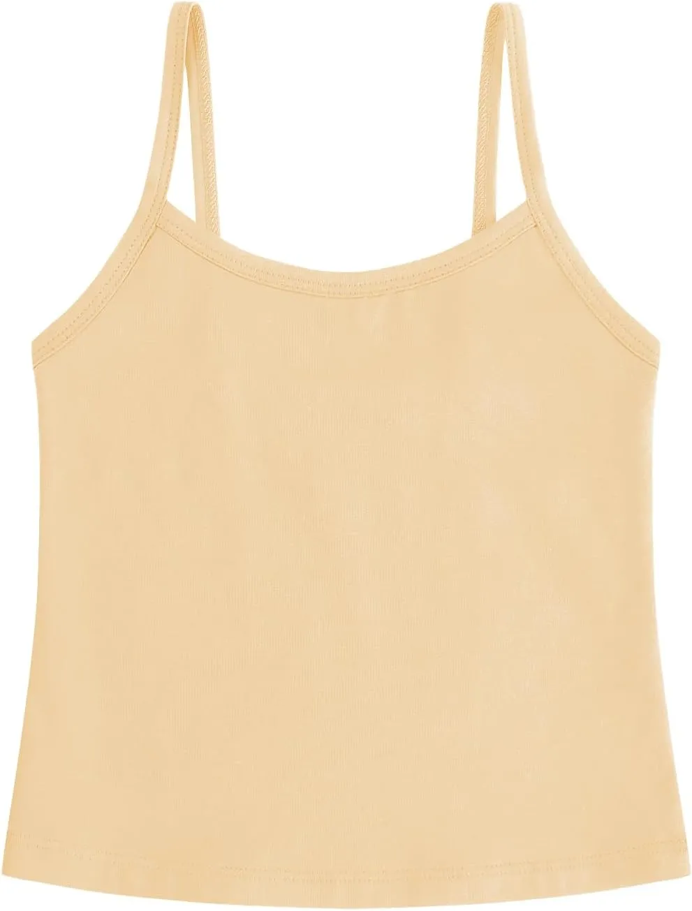 QBK 2T-12Years Girls Camisole Tank Tops Cotton Tagless Cami Sleeveless Spaghetti Undershirts for Gymnastics Dancewear