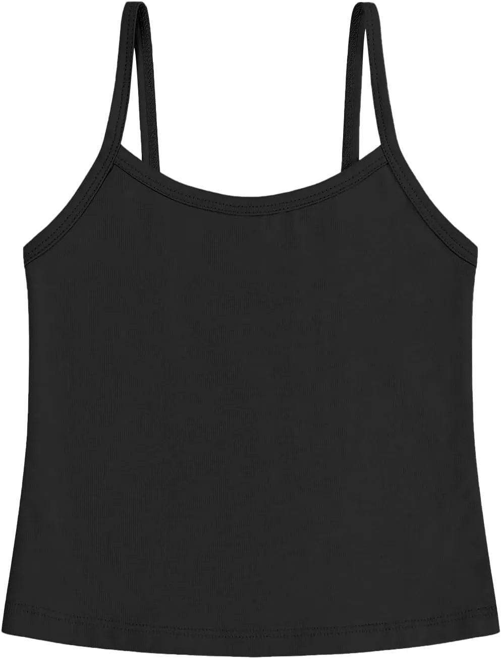 QBK 2T-12Years Girls Camisole Tank Tops Cotton Tagless Cami Sleeveless Spaghetti Undershirts for Gymnastics Dancewear