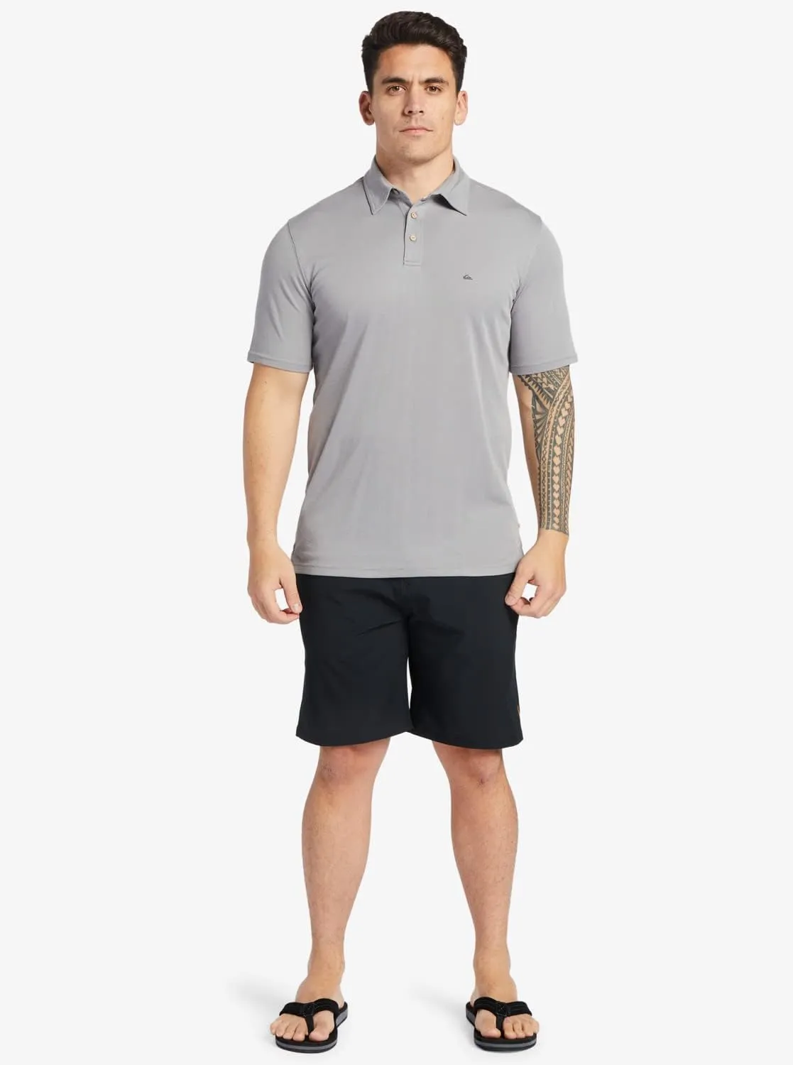 Quiksilver Men's Water 2 Lightweight Quick Dry Collared Polo Shirt