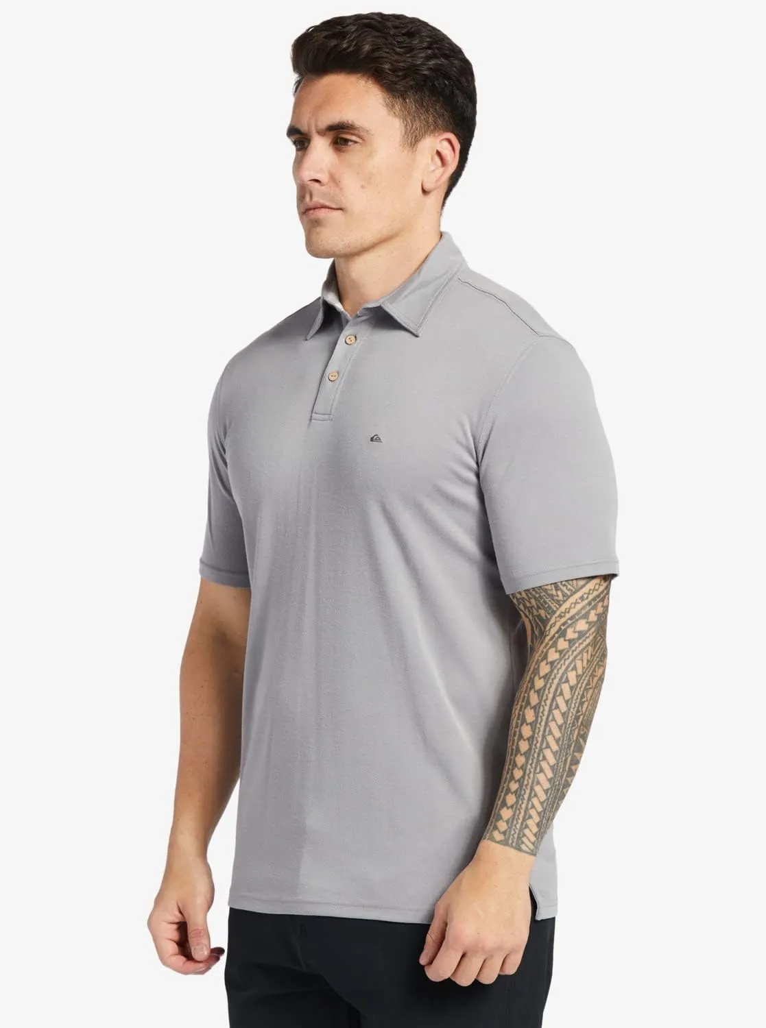 Quiksilver Men's Water 2 Lightweight Quick Dry Collared Polo Shirt