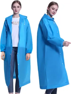Rain Poncho Raincoats for Adult Reusable - 2-5 Pack EVA Waterproof Rain Coat with Hood, Rain Gear for Men Women