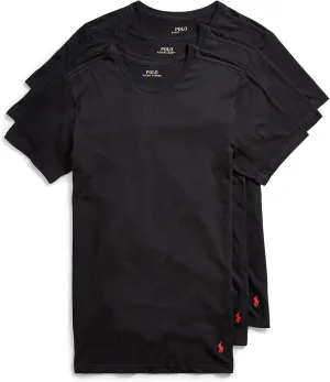 RALPH LAUREN Men's Slim Fit Cotton Crew Undershirts, 3 Pack