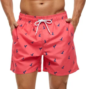 SILKWORLD Men's Swim Trunks Quick Dry Shorts with Pockets