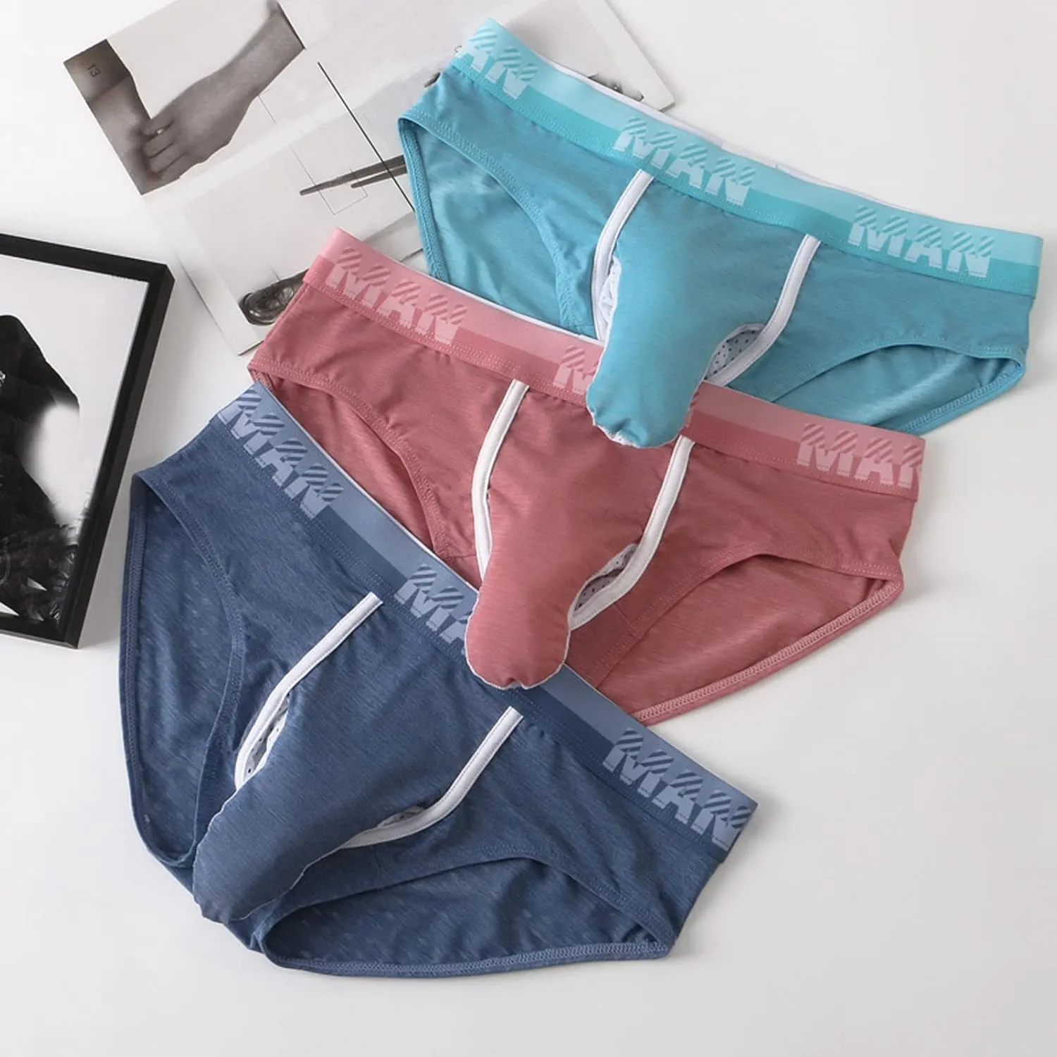 Sport Soft Performance Boxer Briefs Men's Athletic Support Underwear Low Waist Underwear Male No Ride Up Boxer Brief