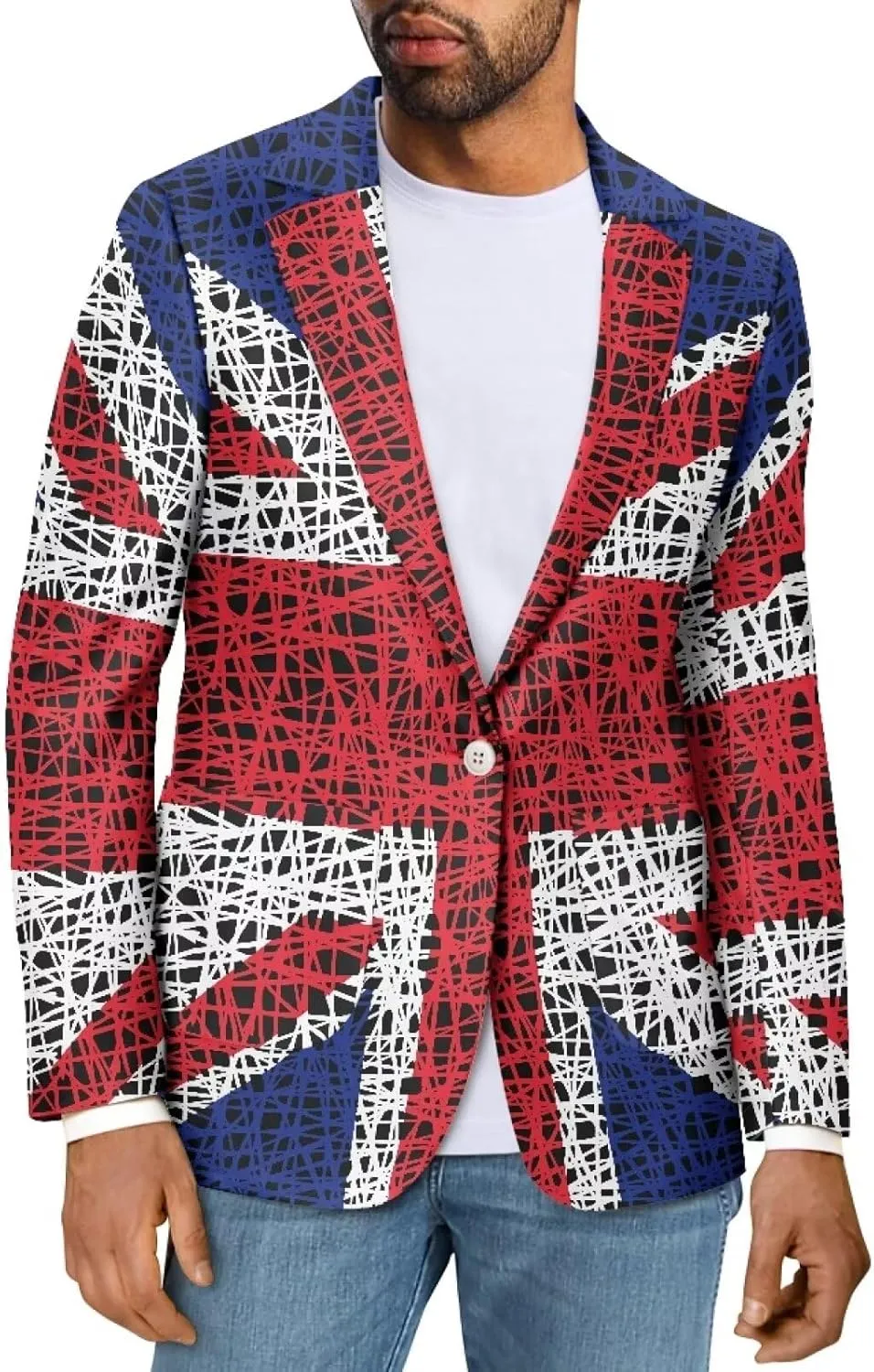 Sprowallow Men's Sports Coat Casual One Button Blazers Slim Fit Notched Lapel Jackets Lightweight Blazers with Pocket