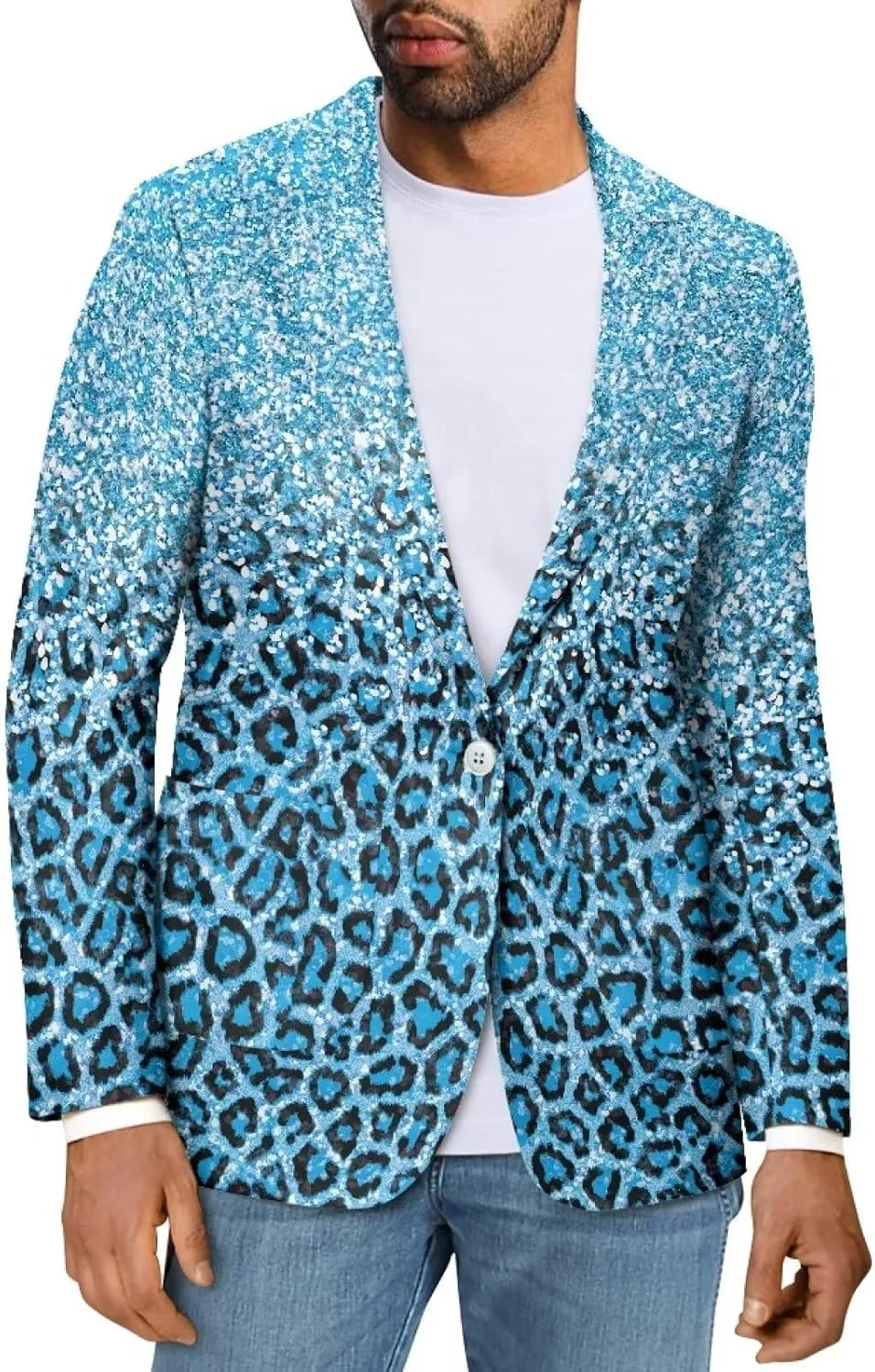 Sprowallow Men's Sports Coat Casual One Button Blazers Slim Fit Notched Lapel Jackets Lightweight Blazers with Pocket