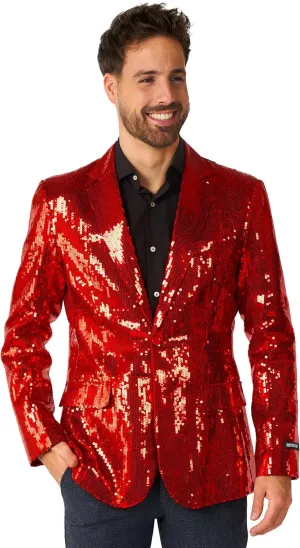 SUITMEISTER Sequins Party Blazer for Men - Slim Fit - Shiny Christmas, NYE, Prom Party Jacket