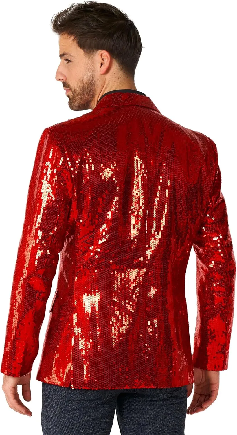 SUITMEISTER Sequins Party Blazer for Men - Slim Fit - Shiny Christmas, NYE, Prom Party Jacket