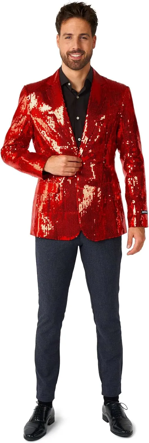 SUITMEISTER Sequins Party Blazer for Men - Slim Fit - Shiny Christmas, NYE, Prom Party Jacket
