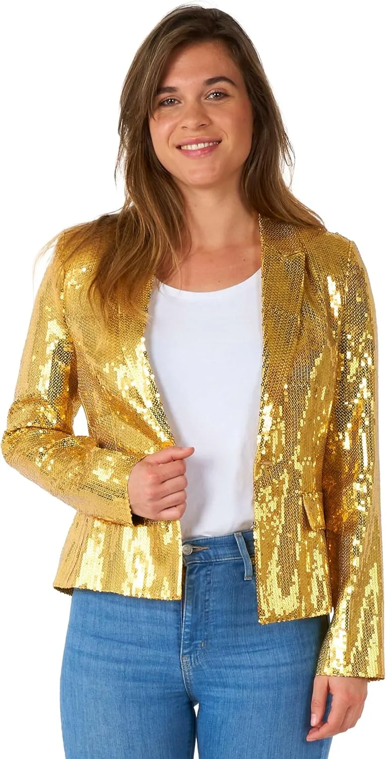 SUITMEISTER Women's Sequins Blazer - Party Blazer - Xmas Parties - Stylish, Jacket