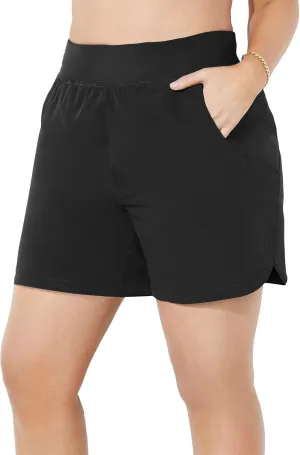 Swimsuits For All Women's Quick-Dry Swim Short (Plus
