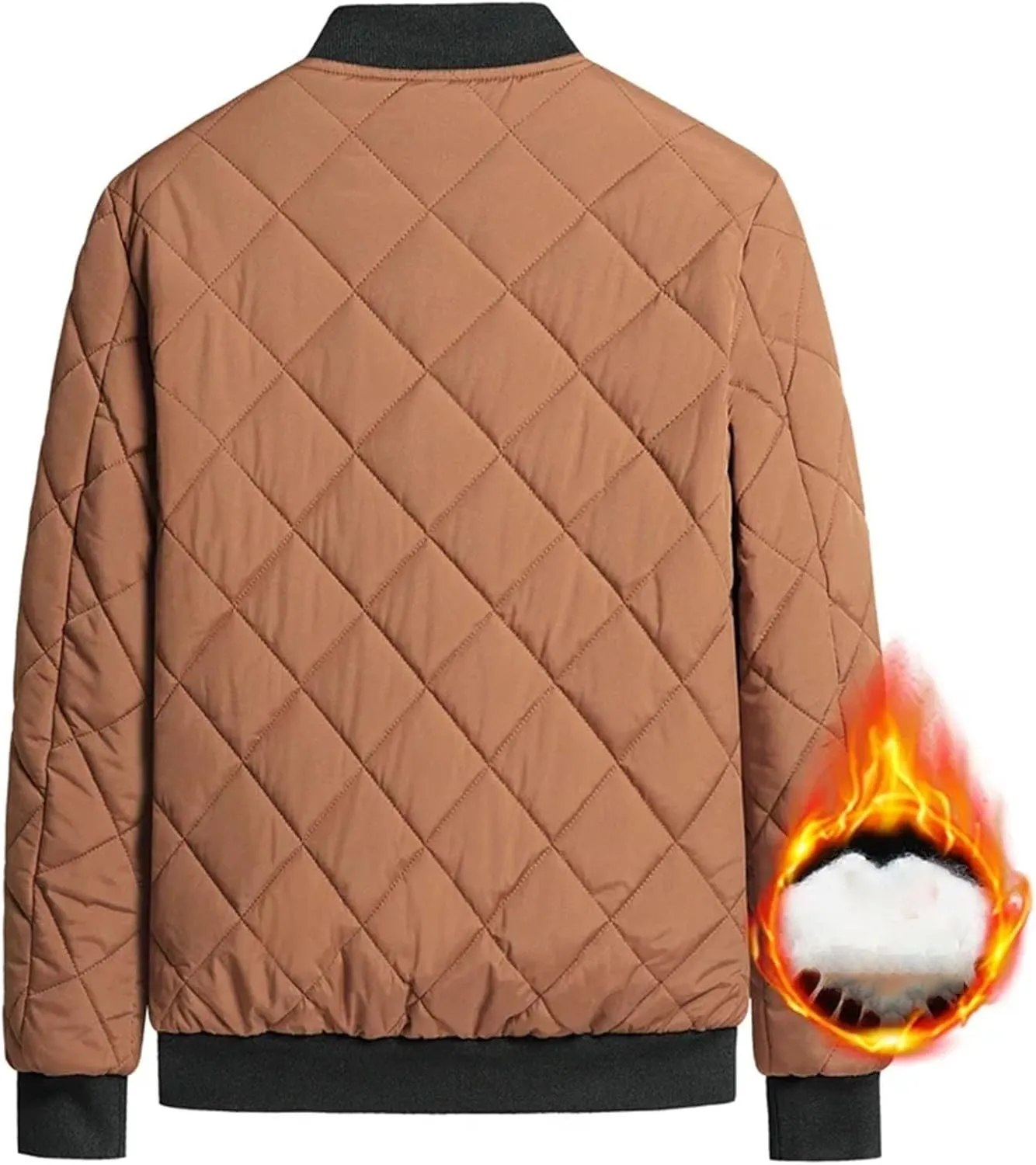 Thick Fleece Jacket Men Causal Cotton Padded Jacket Thicken Fleece Warm Coats Jackets Overcoat