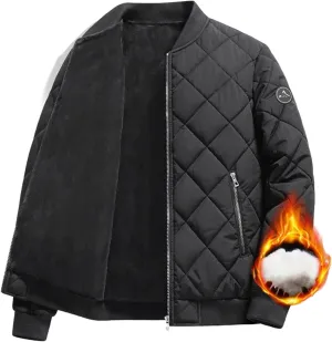 Thick Fleece Jacket Men Causal Cotton Padded Jacket Thicken Fleece Warm Coats Jackets Overcoat