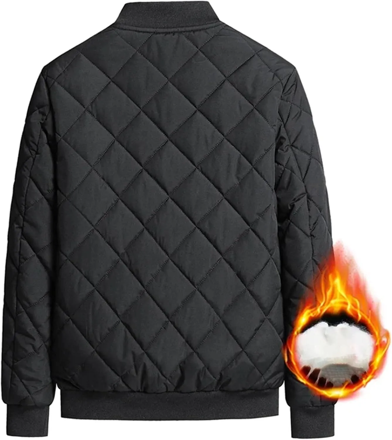 Thick Fleece Jacket Men Causal Cotton Padded Jacket Thicken Fleece Warm Coats Jackets Overcoat