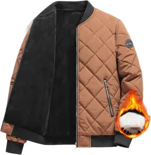 Thick Fleece Jacket Men Causal Cotton Padded Jacket Thicken Fleece Warm Coats Jackets Overcoat