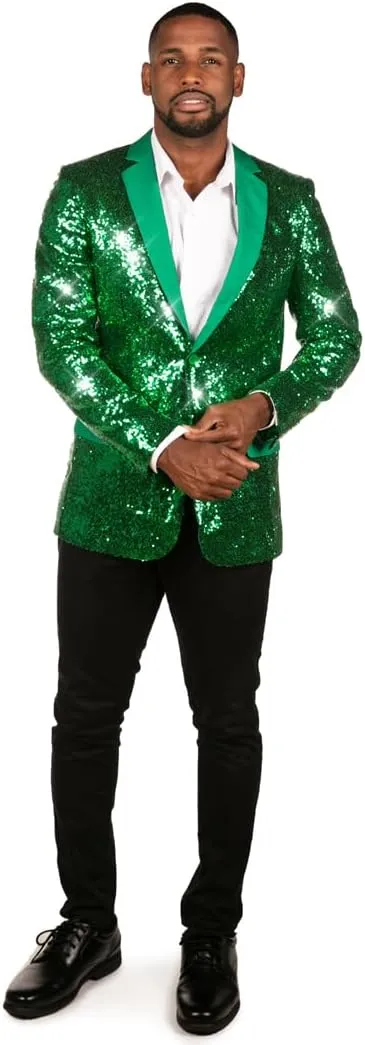 Tipsy Elves Men's Colorful Allover Sequin Blazers - Shiny Holiday New Years Ever Jackets