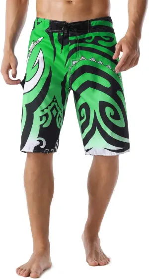 unitop Men's Swim Trunks Beachwear Quick Dry Hawaiian Printed