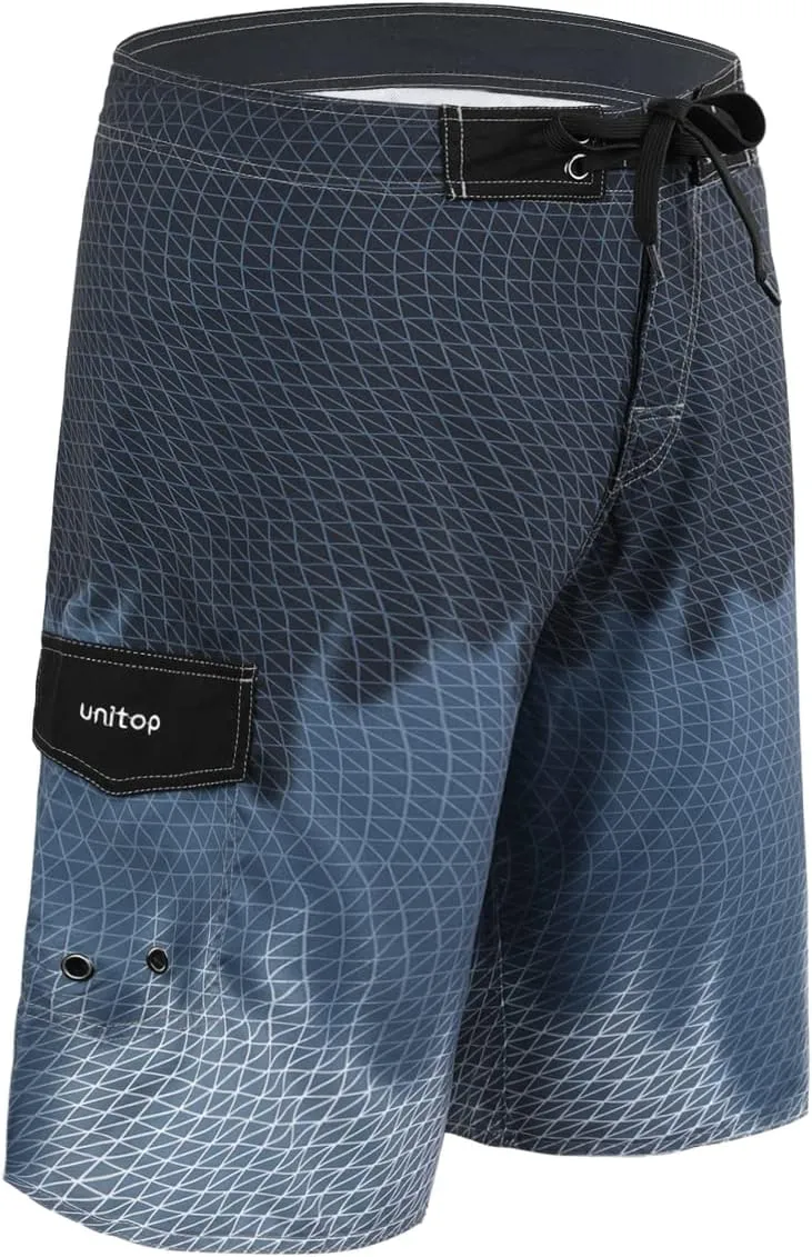 unitop Men's Swim Trunks Beachwear Quick Dry Hawaiian Printed