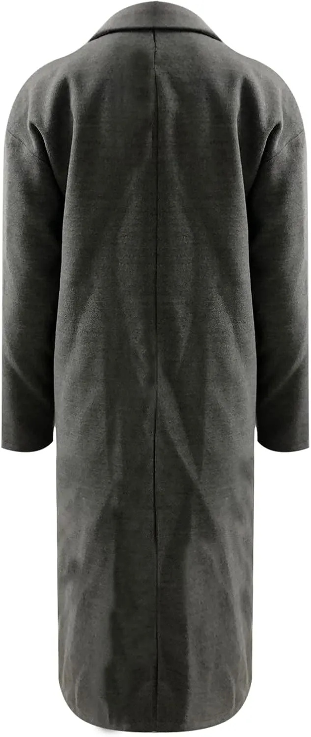 Winter Coats for Women Elegant Notched Collar Double Breasted Wool Coat Casual Trench Peacoat Warm Trench Coats