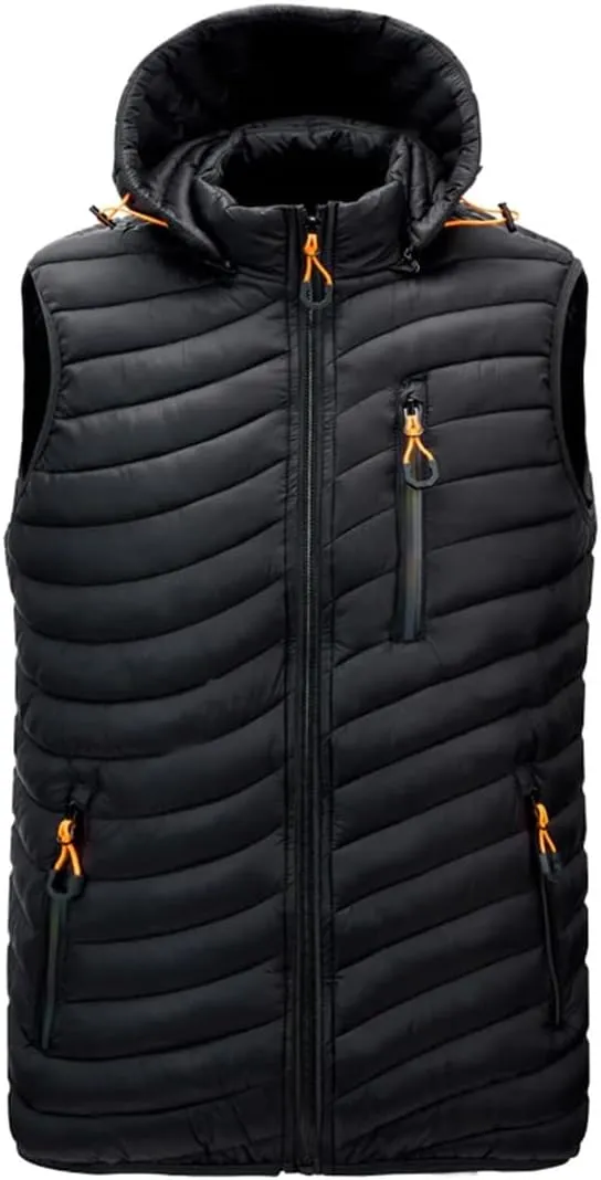 Winter Mens Sleeveless Jacket Vest Autumn Warm Thick Coats Male Cotton-Padded Waterproof Waistcoat Vest