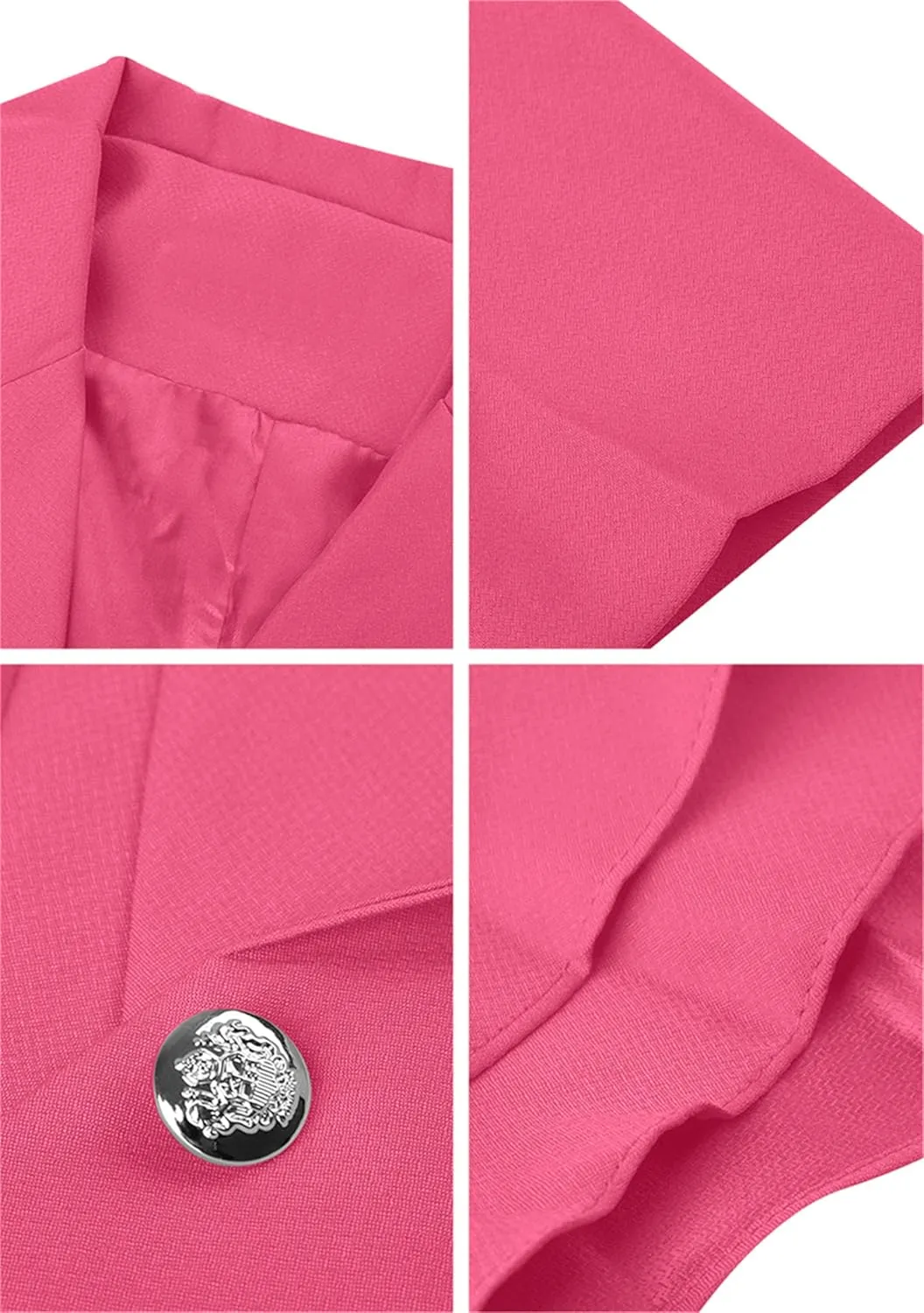 WIWIQS Women's Open Front Long Sleeve Work Office Jackets Blazer Lightweight Solid Color Slim Fit Blazers