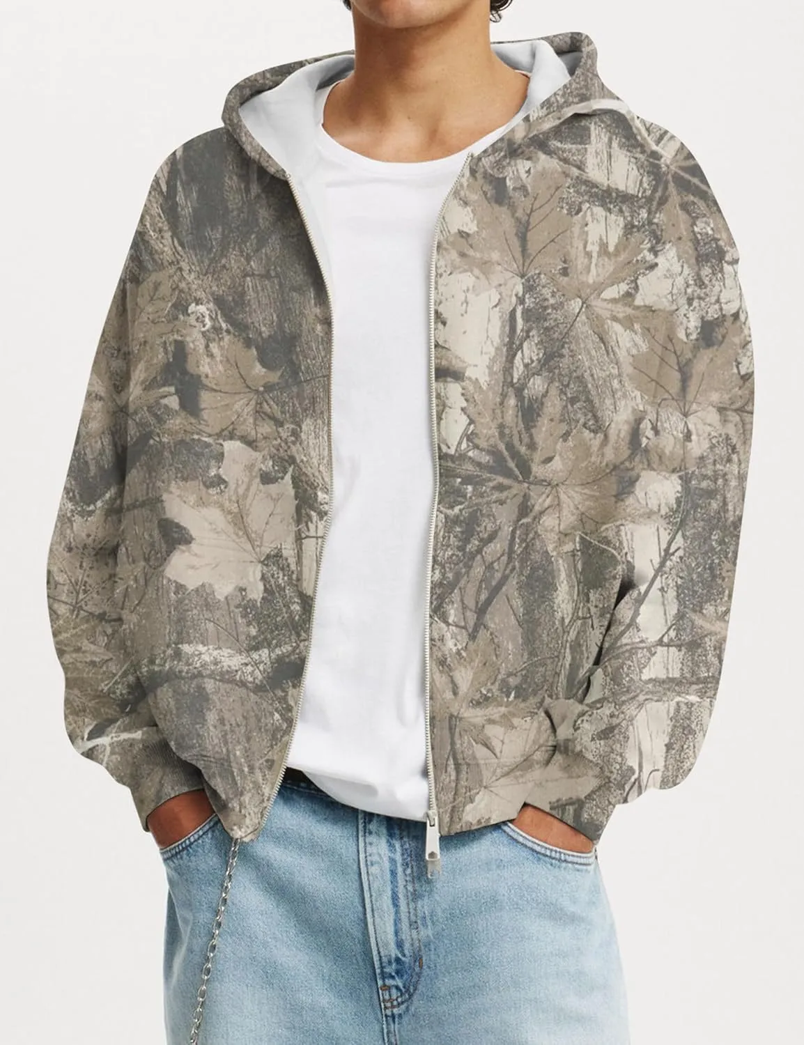 Women Camo Zip Up Hoodies Oversized Hooded Sweatshirt Pullover Long Sleeve Fleece Sweater Fall Winter Outfits
