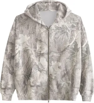 Women Camo Zip Up Hoodies Oversized Hooded Sweatshirt Pullover Long Sleeve Fleece Sweater Fall Winter Outfits