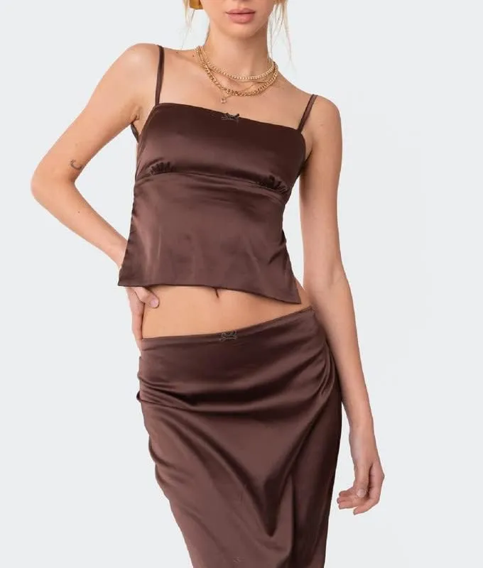 Women Y2K Ruffle 2 Piece Skirt Set Sleeveless Tube Crop Top Y2k Sexy Mesh See Through Cutout Maxi Skirt Clubwear