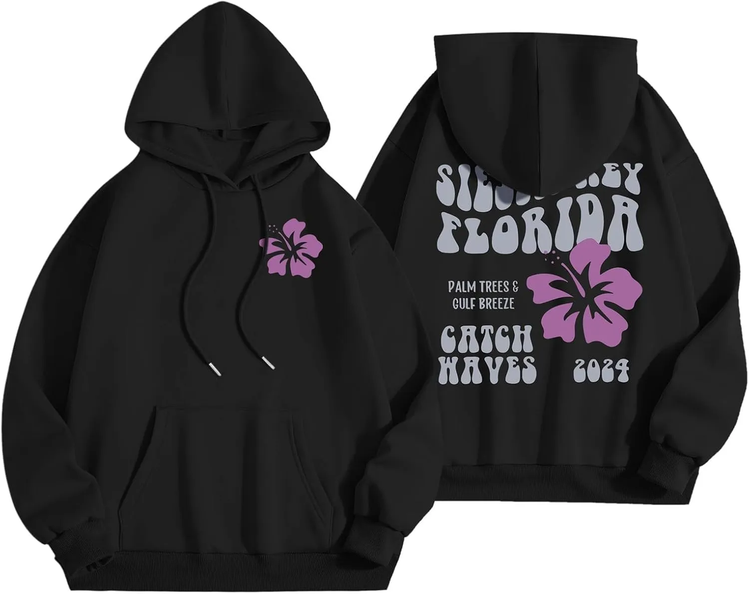 Womens Hoodies Pullover Womens Pink pom Puff Hoodie Y2K Preppy Oversized Sweatshirt for Teen Girls Long Sleeve Drawstring Pullover Hoodies CZ19-Black Small
