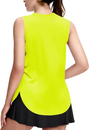 Zaclotre Girls Athletic Tank Tops High-Low Hem Loose Fit Summer Top Kids Sleeveless Sport Shirts 5-14 Years