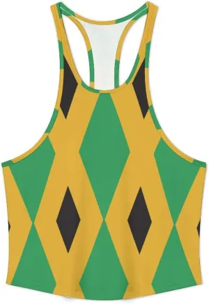 Zakqeik Jamaica Womens Basic Crop Tank Top Casual Solid Round Neck Sleeveless Camisole