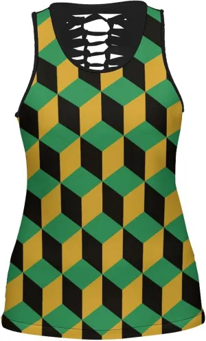 Zakqeik Jamaica Womens Basic Crop Tank Top Casual Solid Round Neck Sleeveless Camisole